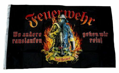 Flagge / Fahne Feuerwehr Real Heroes Hissflagge 90 x 150 cm - Bild 1 von 1