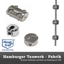 Edelstahl Klemmringe / Klemmstopper für Drahtseile, 2,0 - 8,0mm / Klemmring
