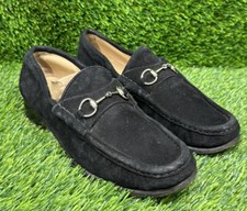 GUCCI Black Suede Horsebit Loafers GUCCI 37.5