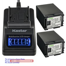 Kastar Battery LCD Quick Charger for Canon BP-827 VIXIA HF M30 HFM30 Camera
