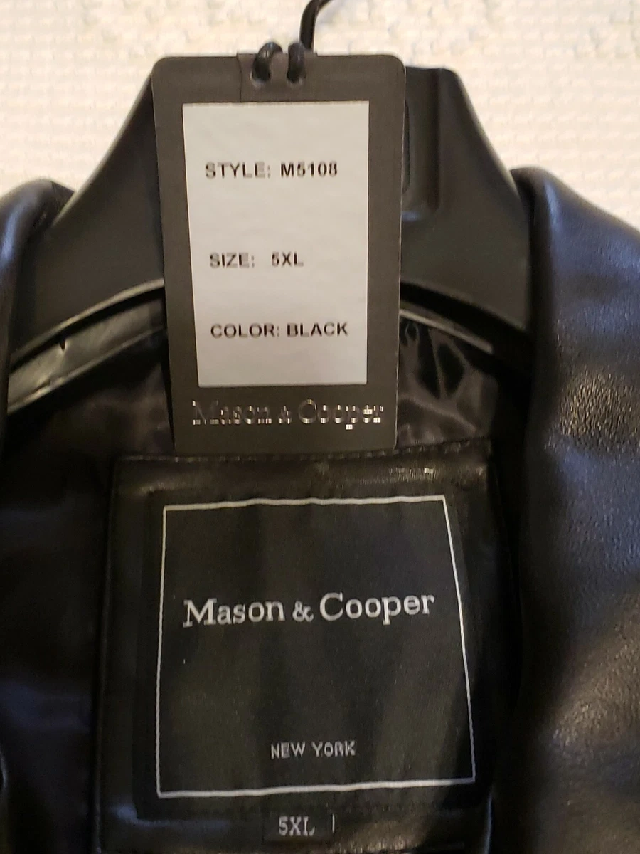 Mason & Cooper Black Premium Lamb Leather Baseball Bomber Jacket