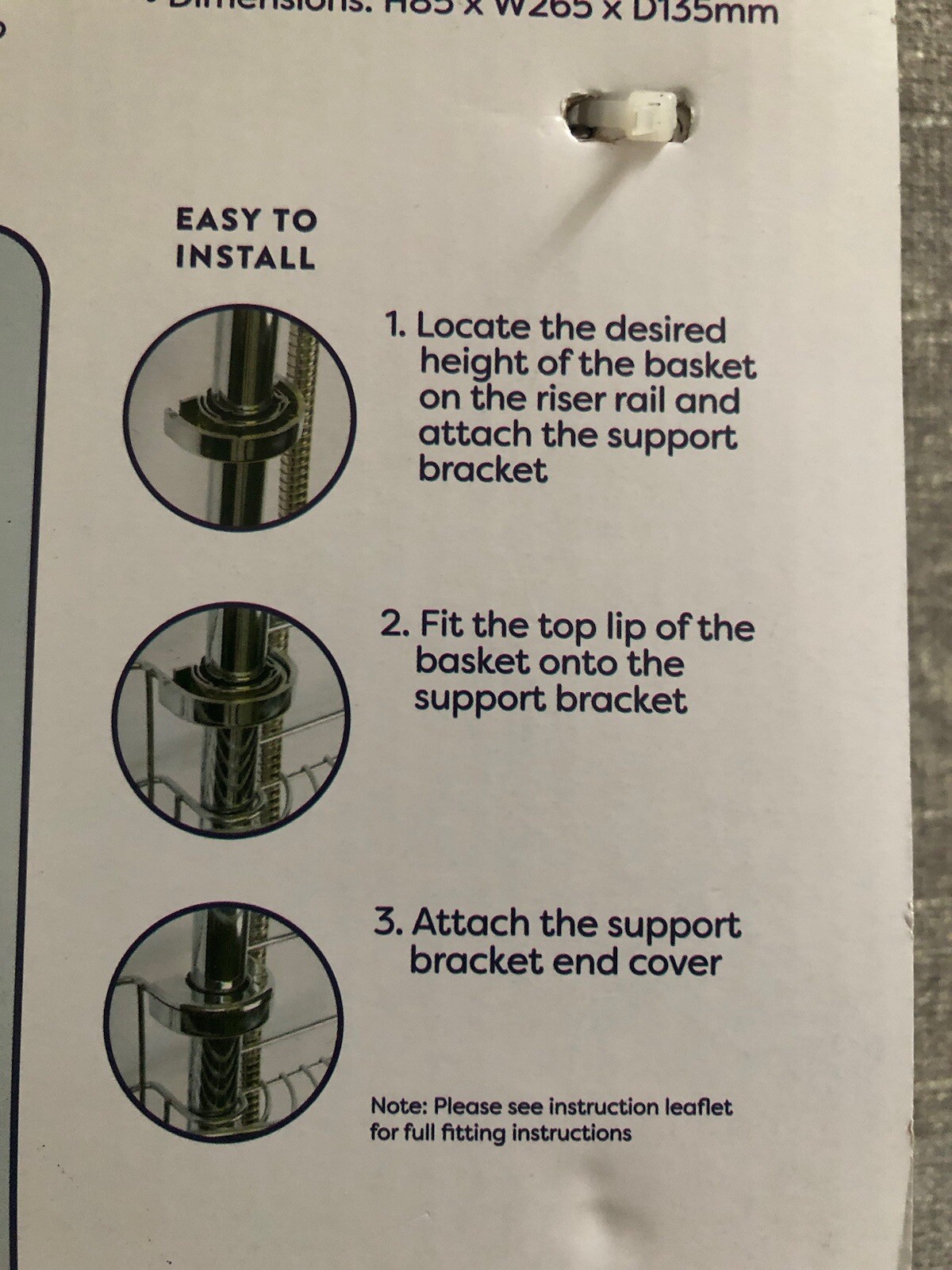 Croydex Riser Rail Basket Shower Caddy Storage Chrome Easy to Fit NEW