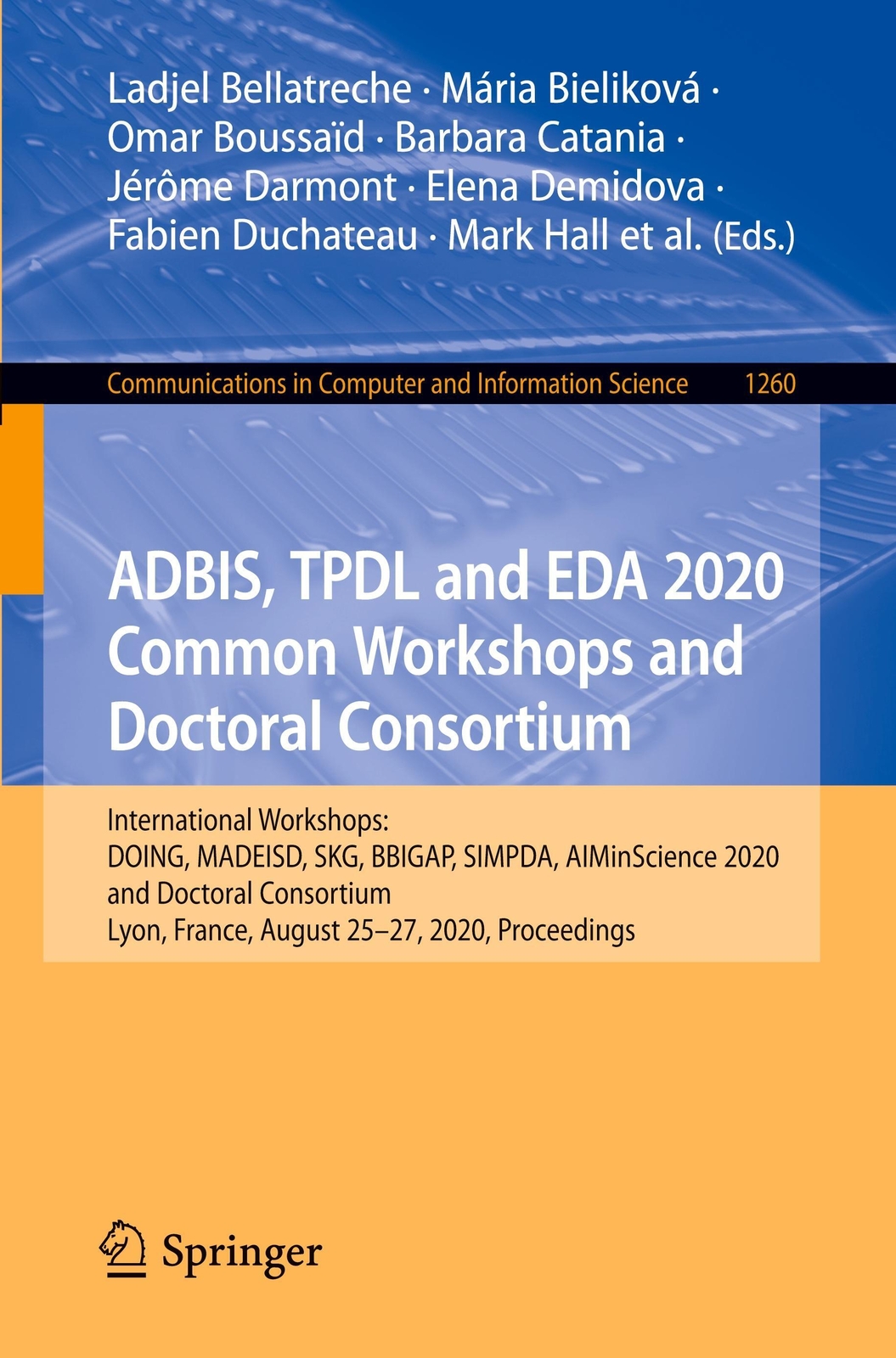 Adbis, Tpdl And Eda 2020 Common Workshops And Doctoral Consortium |