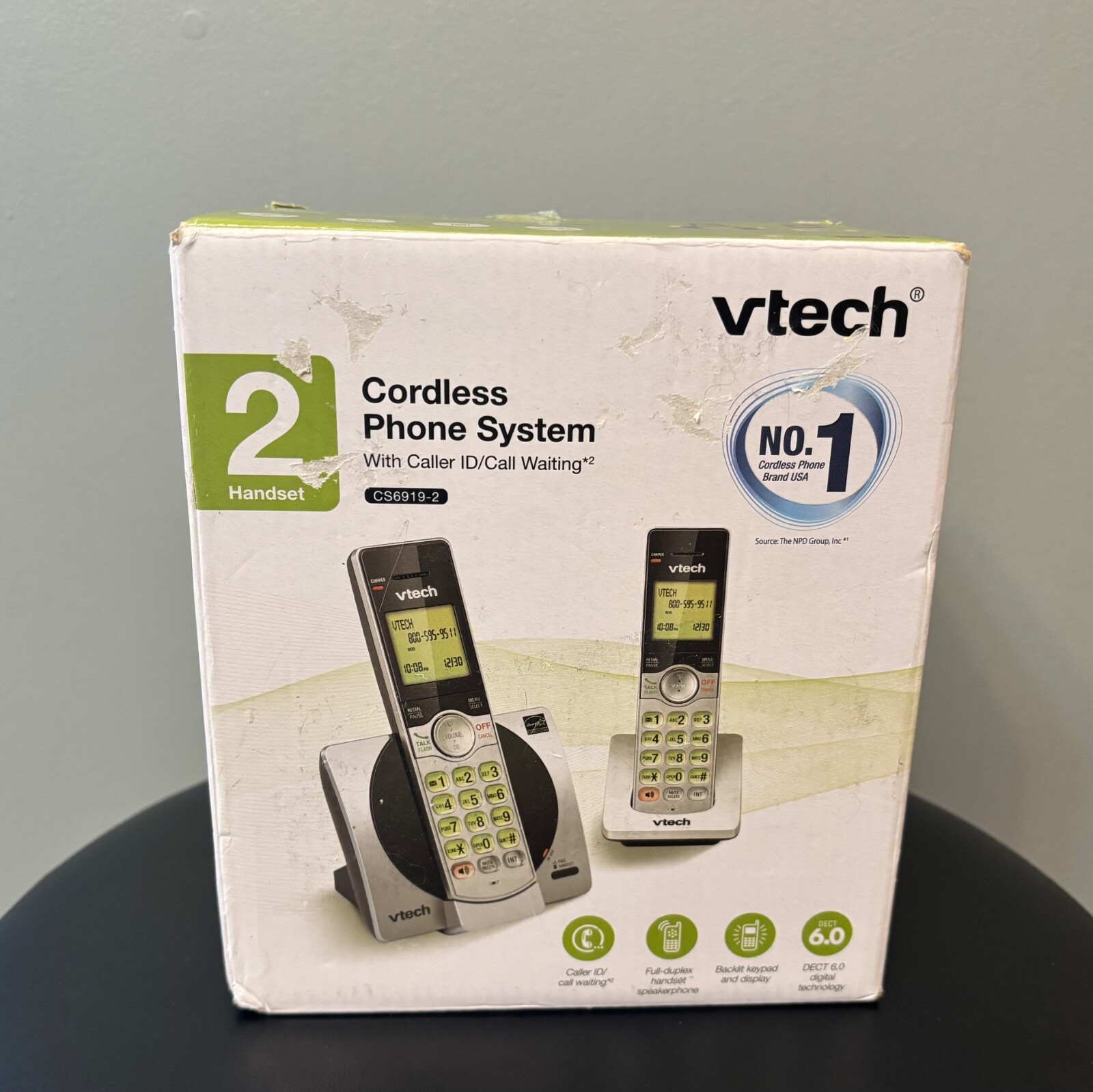 VTech CS6919-2 DECT 6.0 2-Handset Cordless Phones with Caller ID & Speakphone