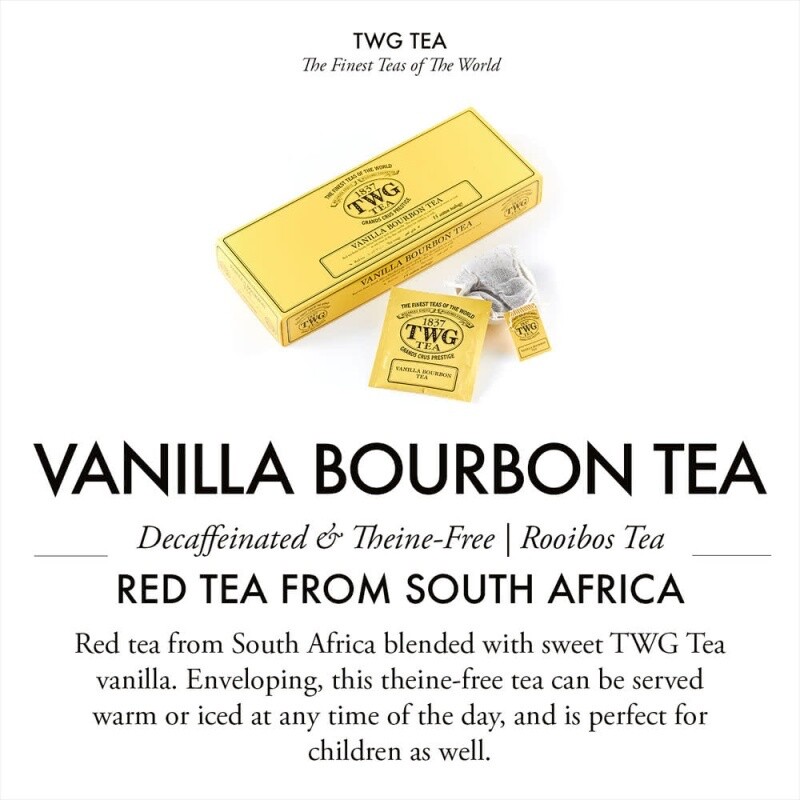 【未開封】TWG TEA VANILLA BOURBON TEA 15個入り TWG Tea VANILLA BOURBON 15 Teabags Rooibos Honeybush Cotton