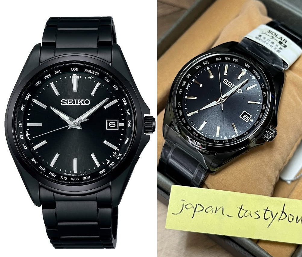 Seiko Selection SBTM333 Titanium Solar Total Black Atomic Radio