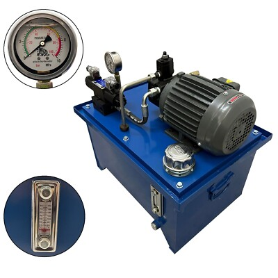 #ad 220V Small Electric Hydraulic Pump System Hydraulic Power Unit 750W 1000PSI $516.06