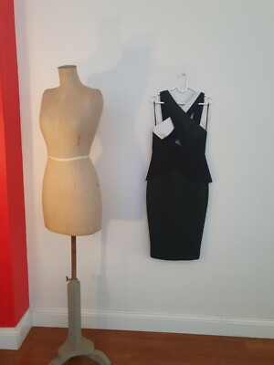 sheike black peplum dress Crystal Strapless Peplum Dress XL / Black main image 0