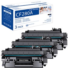 3 PK CF280A 80A Toner For HP LaserJet Pro 400 M401n M401dw M401dne M425dn M425dw