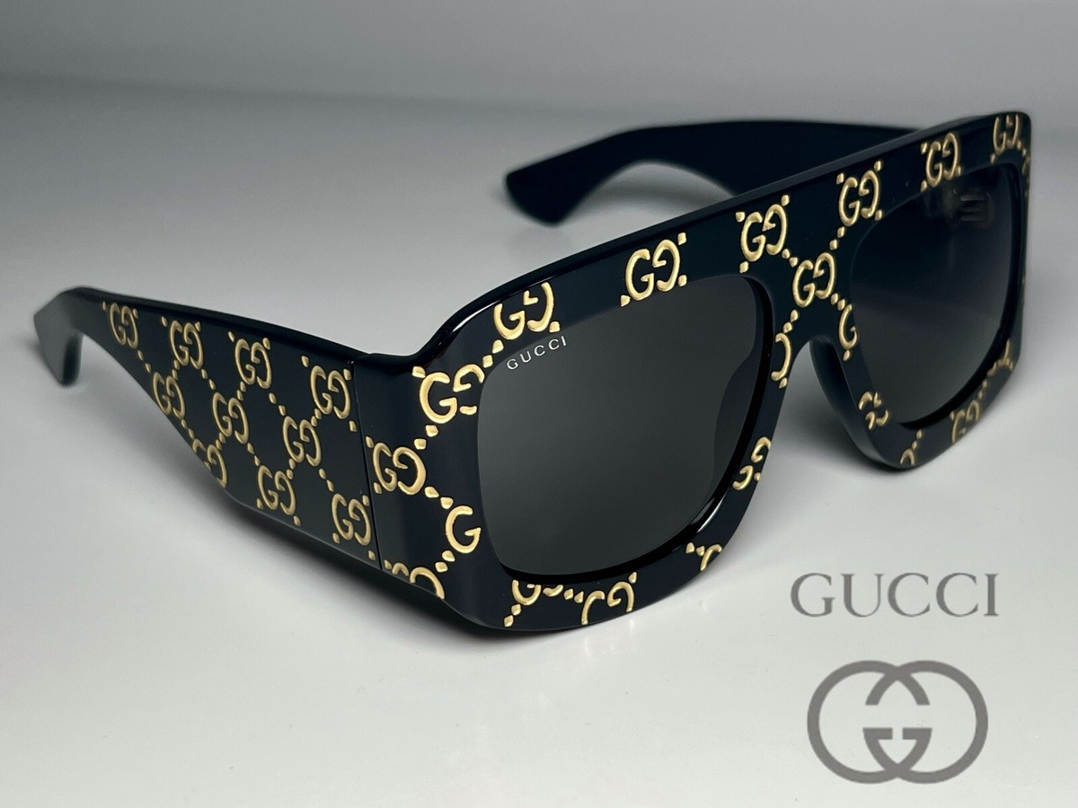 GUCCI サングラス ブラック/ゴールド グッチ GUCCI サングラス レディース メンズ （ブラック