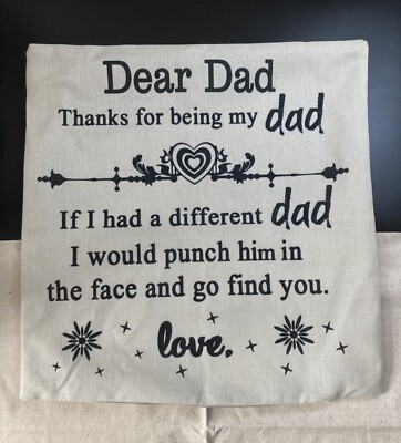 Lieber Papa Danke, dass du mein Vater bist Kissenhülle Lustiger Scherz Geschenk Zuhause 45cmx45cm