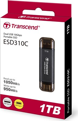 Transcend 1TB ESD310C Dual USB Portable SSD Model TS1TESD310C | eBay