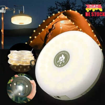 10m Camping Lichterkette USB Aufrollbar Magnet Tragbare LED Lichterkette