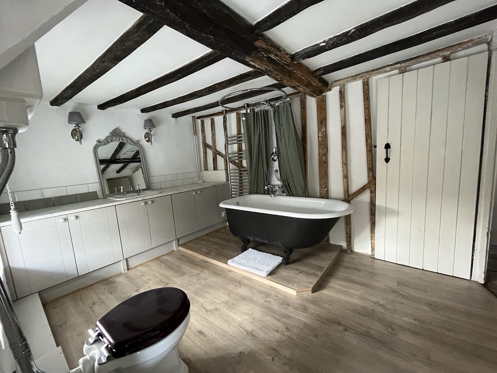 Burlington Shower Chrome Circular Shower Rail & Curtains Rail eBay