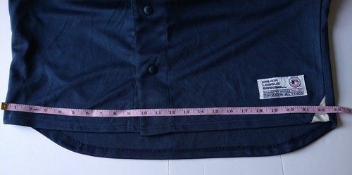 NWT YORK YANKEES LARGE MLB BUTTON DOWN DYNASTY STITCHED JERSEY DARK BLUE & WHITE - Picture 2 of 8
