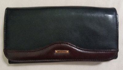 VINTAGE BLACK AND BROWN D.S.A LADIES WALLET