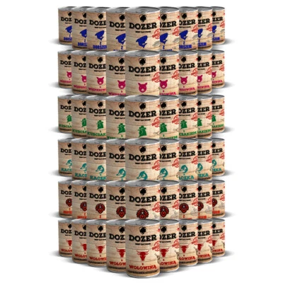 60 x 400g Katzenfutter Nassfutter DOZER Premium für Katzen Mix TOP in Dosen