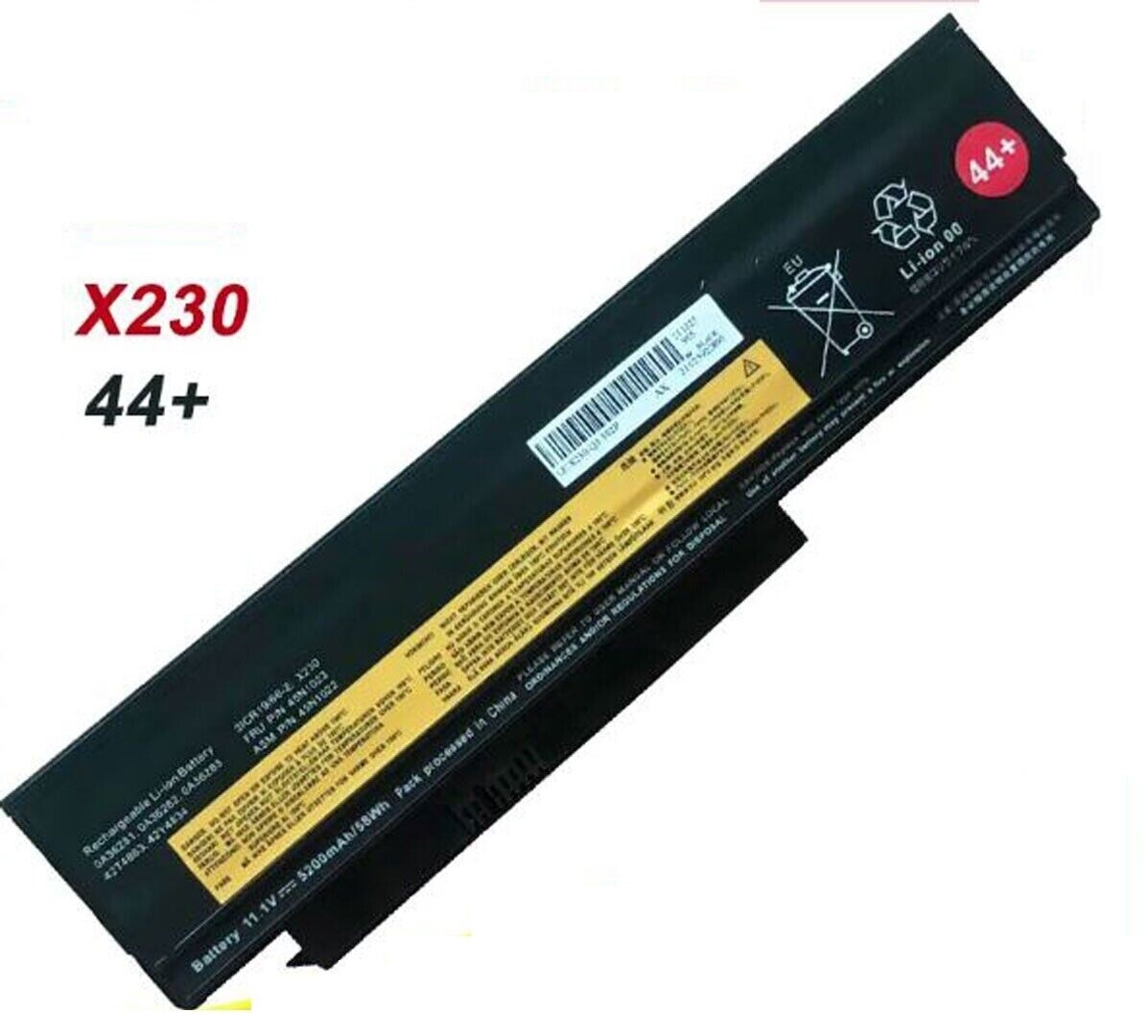 ThinkPad Battery　44+(6cell) 6 Cell 63Wh 44+ Battery For Lenovo ThinkPad X220 X220i X220s