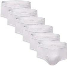 Fruit of the Loom Premium Men's Tagless Briefs Waistband-Whites 3 or 6 Pack