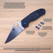 6pc BLUE Titanium Screw Set for Spyderco Para 3 LW LIGHTWEIGHT PM3LW (No Knife)