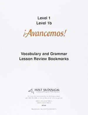 Avancemos! Lesson Review Bookmarks Level 1b Grades - Paperback, by ML - New