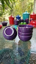 set 4 Small Bistro BOWLS mulberry purple HOMER LAUGHLIN FIESTA WARE 22 OZ. NEW