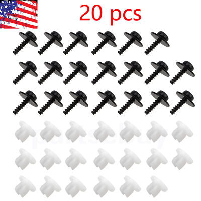 20x Engine Under Tray Metal Mounting Screws Nut Bolt Torx For Ford Focus Fiesta