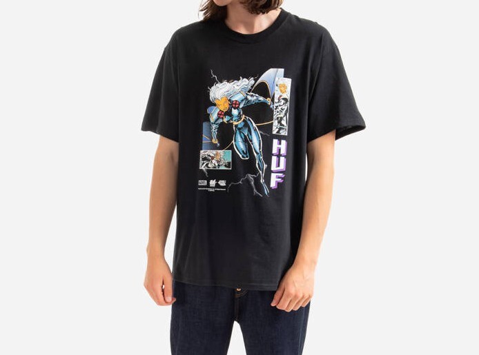 ★国内在庫/即発可*HUF×MARVEL*STORMプリントTシャツ★ ハフ Tシャツ 半袖 HUF メンズ マーベル ストーム コラボ ( HUF