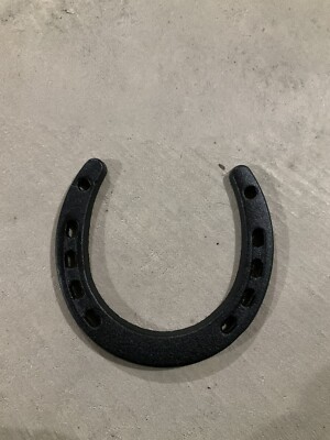 Horseshoe Powder Coated Black for decoration or luck