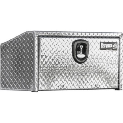Buyers #1705166, 14x12x24'' Diamond Tread Aluminum Truck Box w/ Slanted Back
