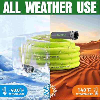 #ad #ad 25 50 75 100 150FT Premium 5 8#x27; Rubber Garden Hose Heavy Duty ZillaGreen $78.00