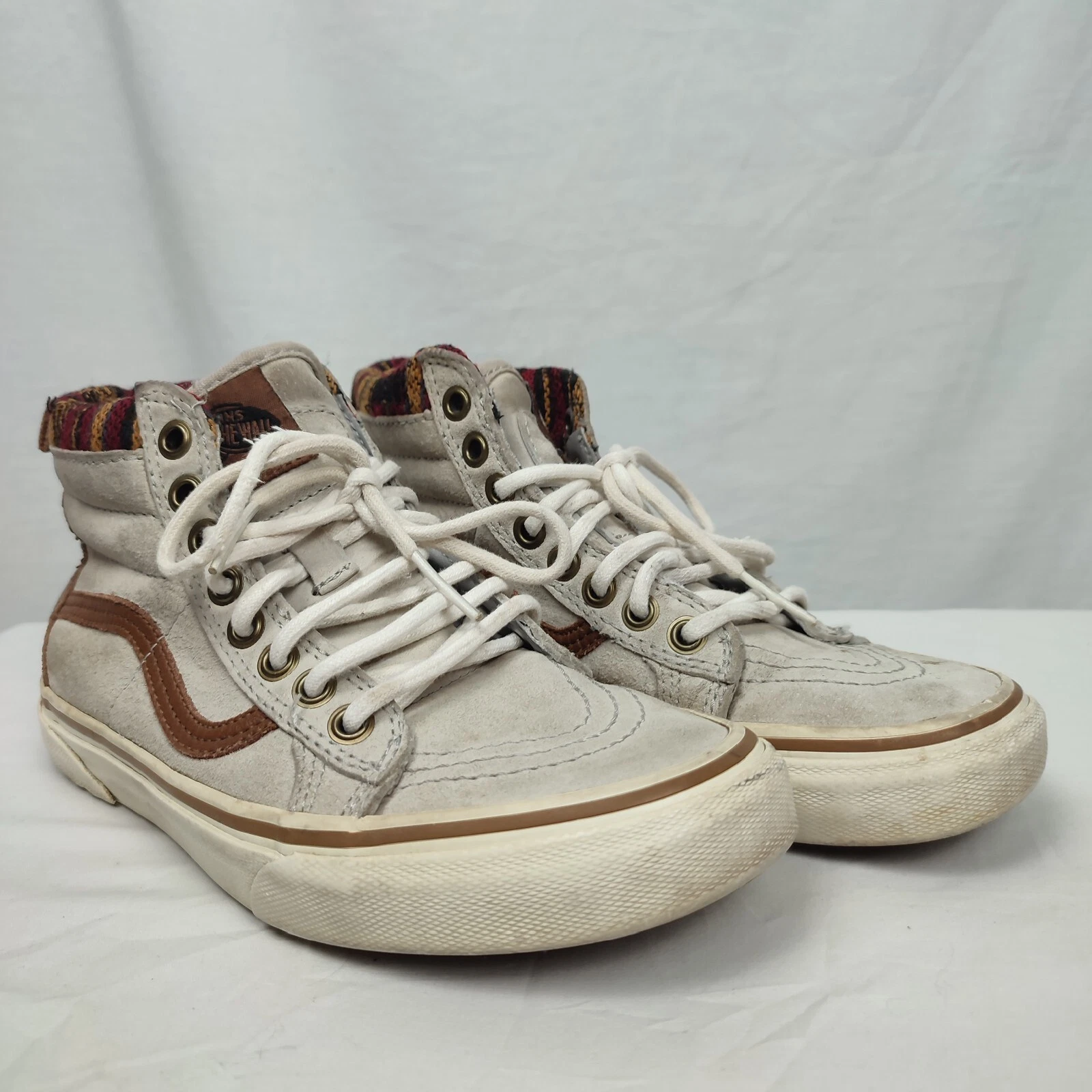 Vans Off The Wall Beige Grigio Scotchgard Scarpe da Ginnastica Uomo Alto Unisex Uomo Us4