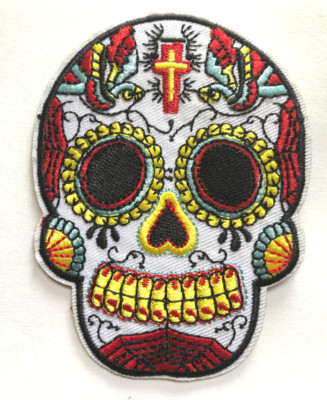USA saler Sugar Skull  iron on Patch Sewing Clothes Mexican Day of the Dead #40