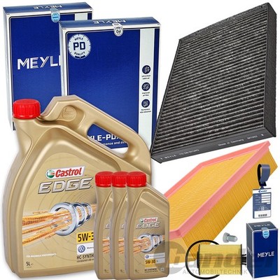 MEYLE INSPEKTIONSPAKET+CASTROL 5W30 für VW T6 BUS MULTIVAN TRANSPORTER 2.0 TDI