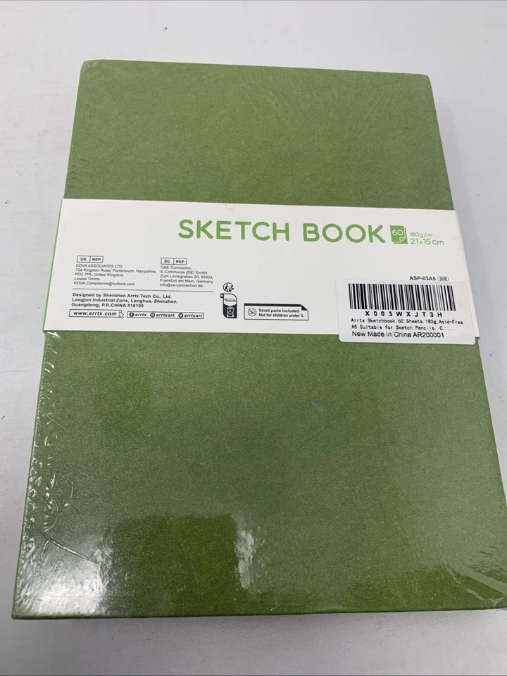 Cuaderno de bocetos Arrtx, libro de bocetos de tapa dura 180GSM/90 lb, cuaderno de bocetos artístico sin ácido A5 Foto 2 de 3