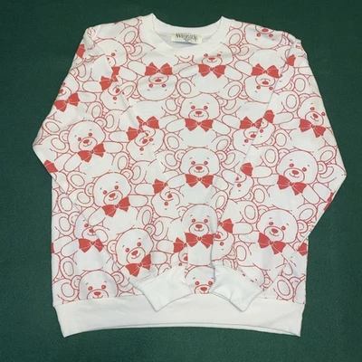 NWT Wound Up White Christmas Teddy Bear Graphic Crewneck Sweatshirt S(4-6) - Image 1 of 4