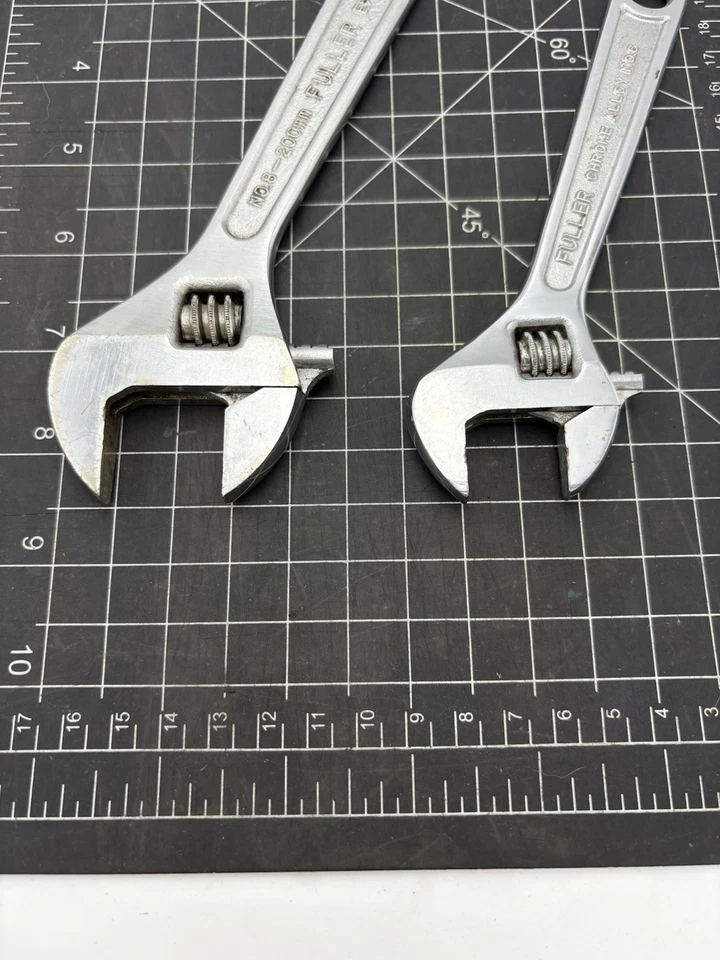 Fuller Nº 8 Nº 6 Llave Media Luna Ajustable Lote De 2 De Colección  Foto 4 de 4