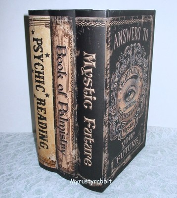 Vintage Style Mystic Palmistry Halloween Storage Book Box - Stash Box - NEW
