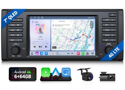 7'' QLED Autoradio Android 13 6+64G 8Kern für BMW 5er E39 GPS Navi CarPlay DSP 4G
