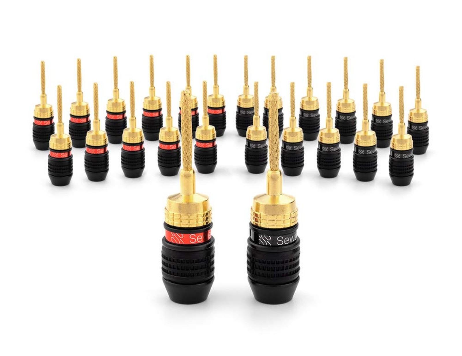 Deadbolt Flex Pin Banana Plugs for Spring Loaded Speaker Terminals, 12 Pairs ...