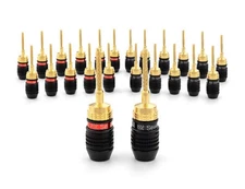 Deadbolt Flex Pin Banana Plugs for Spring Loaded Speaker Terminals, 12 Pairs ...