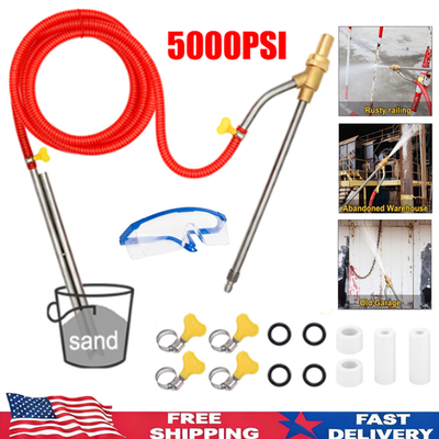 #ad 5000 PSI Pressure Washer Sandblasting Kit Wet Abrasive SandBlaster Attachment $30.98
