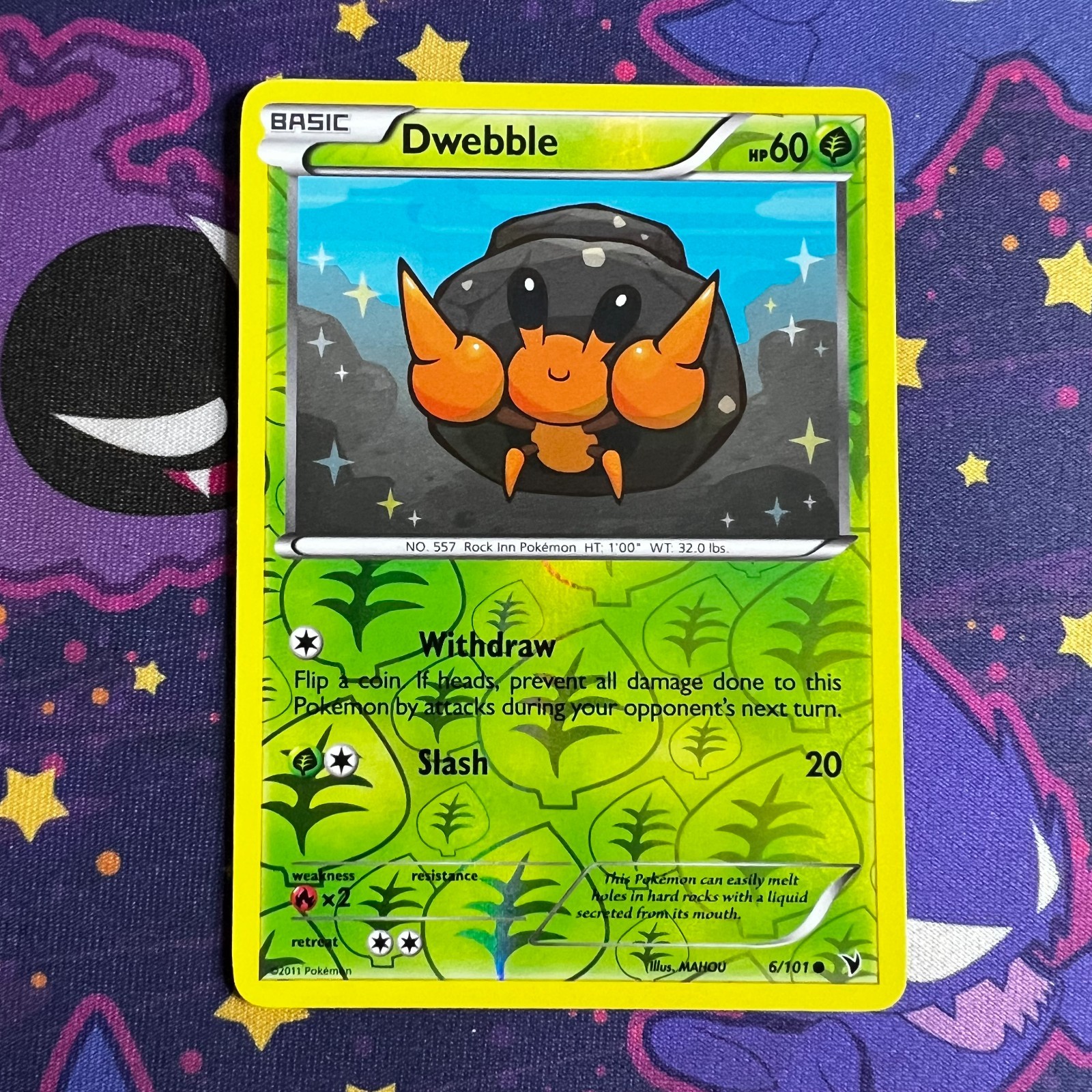 Dwebble Pokemon Black and White Noble Victories Reverse Holo 6/101 LP