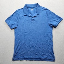 Old Navy Men's Size Medium Blue Short Sleeve Polo Shirt Built-In Flex