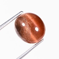 Natural Spectrolite Cats Eye Cabochon , Brown Cats Eye Top Quality Gemstone 8 Ct