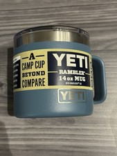 NUEVA TAZA YETI Rambler 14 oz con tapa Magslider azul nórdico color descontinuado