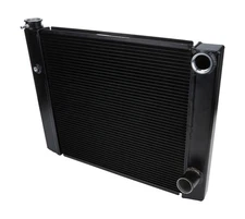 ALLSTAR PERFORMANCE Dual Pass Radiator 19x26 1 Row Lightweight Black ALL30345