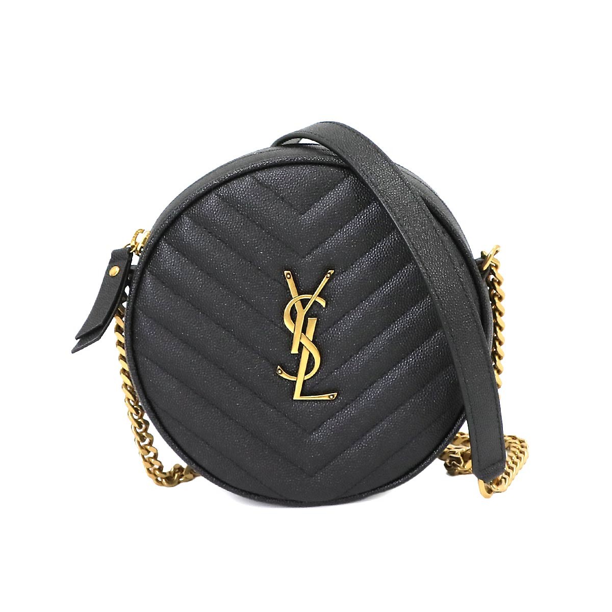 Borsa a tracolla SAINT LAURENT PARIS in vinile per fotocamera rotonda in pell...