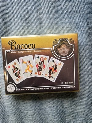 Nwt Vtg Rococo Piatnik Playing Cards 2- Deck Austrian Euro Nobles Royalty #2130 