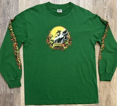 Vintage Snowbird Long Sleeve T-Shirt Y2K Downhill Skiing Utah Snowboarding Large